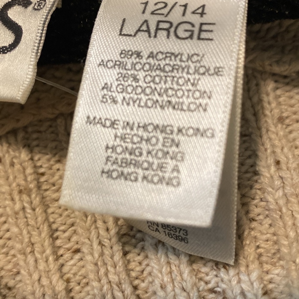 Russ Beige and Black Nordic Knit Sweater - Picture 11 of 11